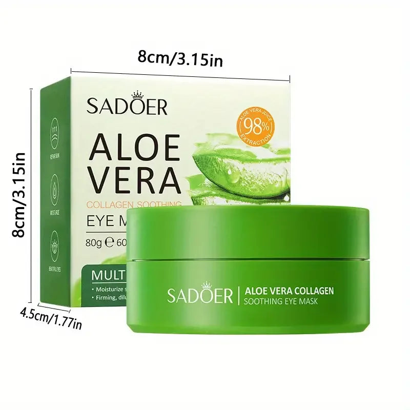 Aloe Vera Collagen Eye Mask Moisturizing Firming Patches Anti Dark Circles Eyes Bags