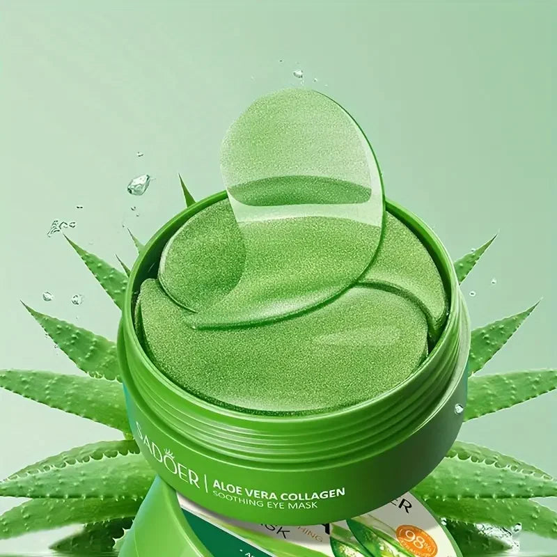 Aloe Vera Collagen Eye Mask Moisturizing Firming Patches Anti Dark Circles Eyes Bags