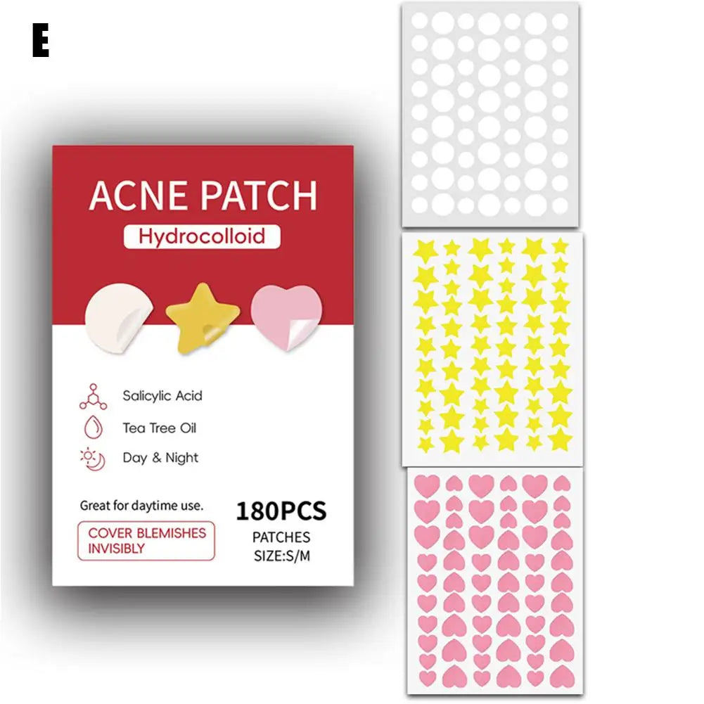 360Pcs Colorful Invisible Pimple Removal Anti-Acne Hydrocolloid Patches Spots Marks