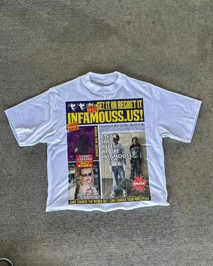 Alphabet Print Oversized Harajuku
