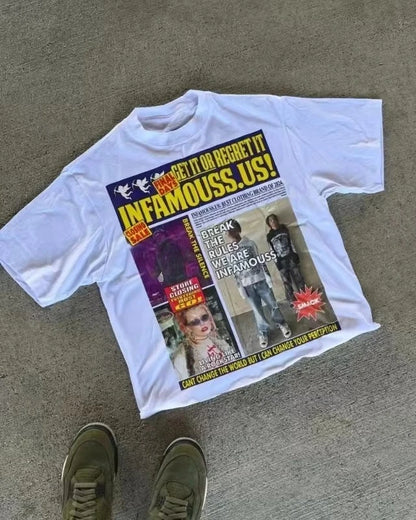 Alphabet Print Oversized Harajuku