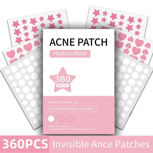 360Pcs Colorful Invisible Pimple Removal Anti-Acne Hydrocolloid Patches Spots Marks