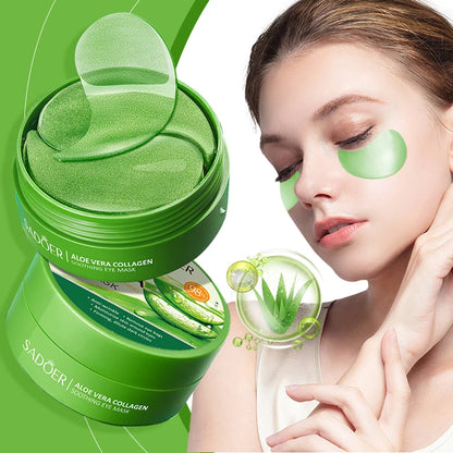 Aloe Vera Collagen Eye Mask Moisturizing Firming Patches Anti Dark Circles Eyes Bags
