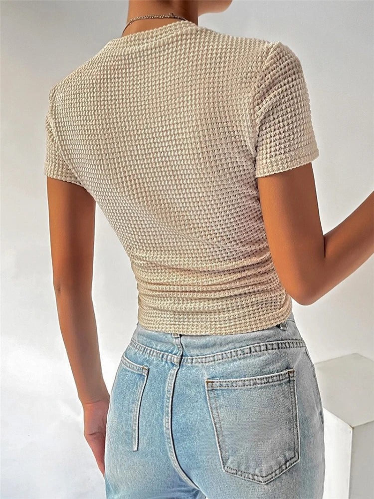 Short-sleeved ,Crop Top