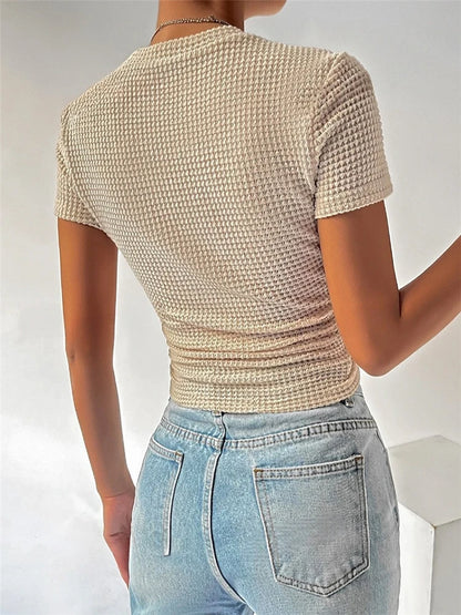 Short-sleeved ,Crop Top