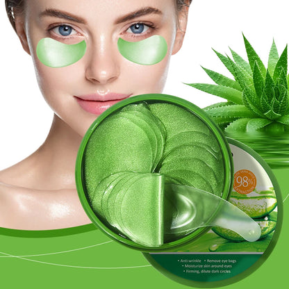 Aloe Vera Collagen Eye Mask Moisturizing Firming Patches Anti Dark Circles Eyes Bags