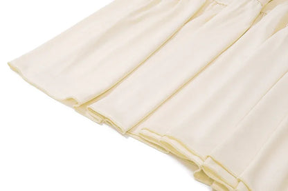 Slash-neck Knot Twist T Shirt With Elastic Slim Ruffles Cake Skirts French Temperament 2 Piece Set