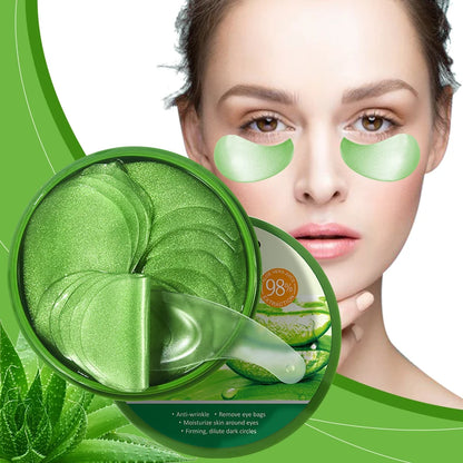Aloe Vera Collagen Eye Mask Moisturizing Firming Patches Anti Dark Circles Eyes Bags