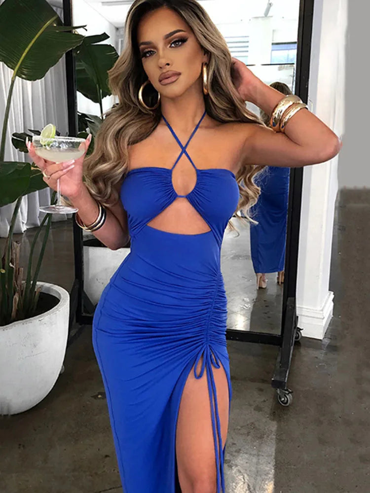 Sleeveless Midi Backless Slim