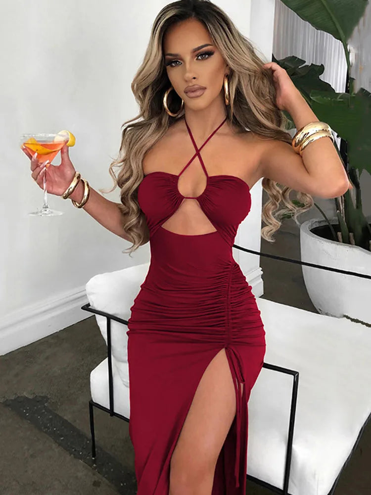 Sleeveless Midi Backless Slim